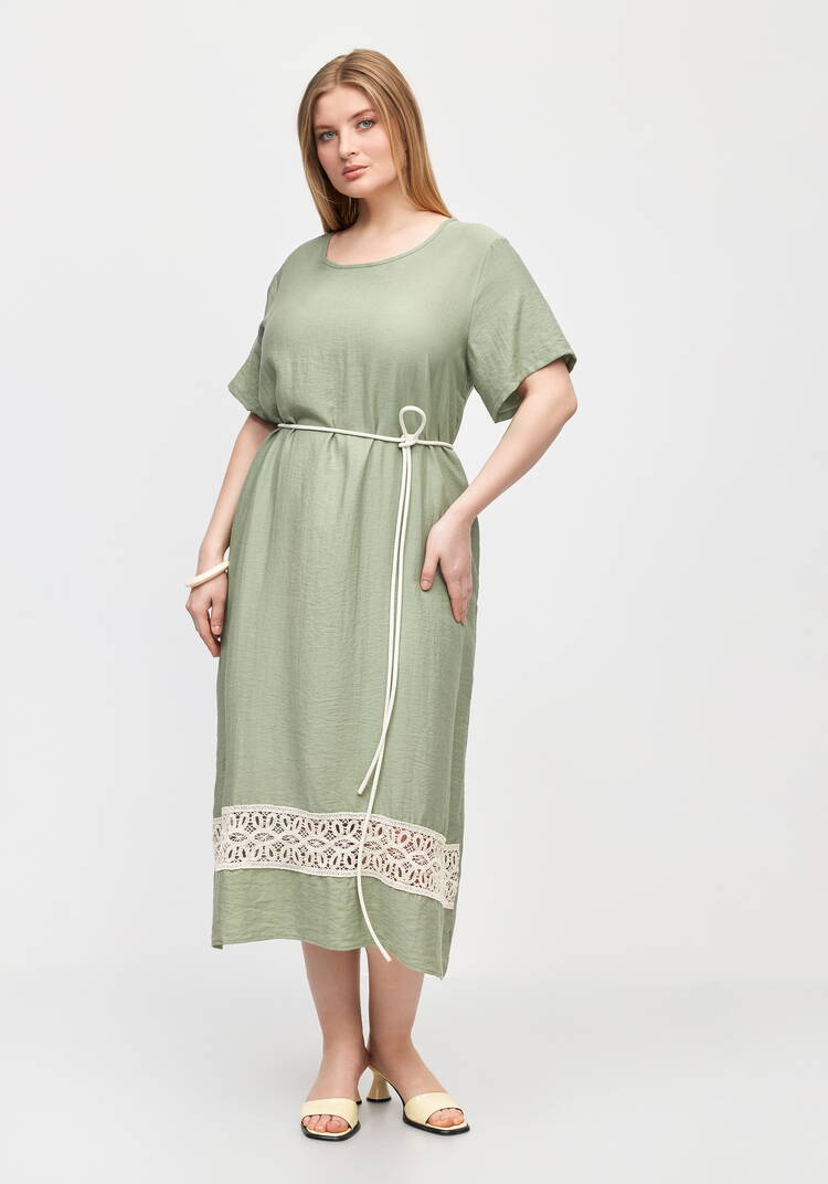 Платье изо льна Кружевная сказка шир.  750, рис. 6