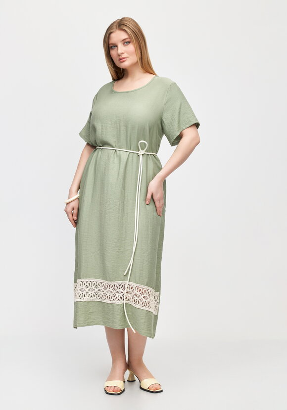 Платье изо льна Кружевная сказка шир.  580, рис. 6