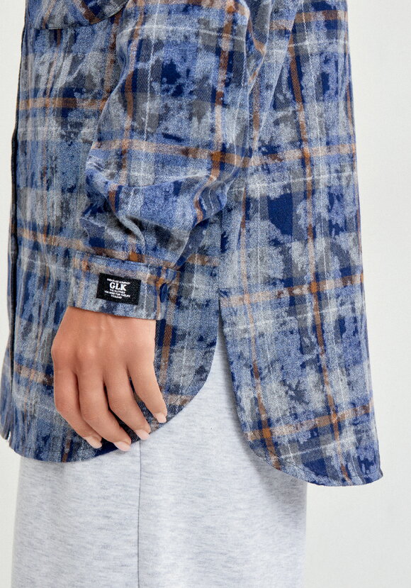 Рубашка в клетку на пуговицах с нашивкой шир.  580, рис. 6