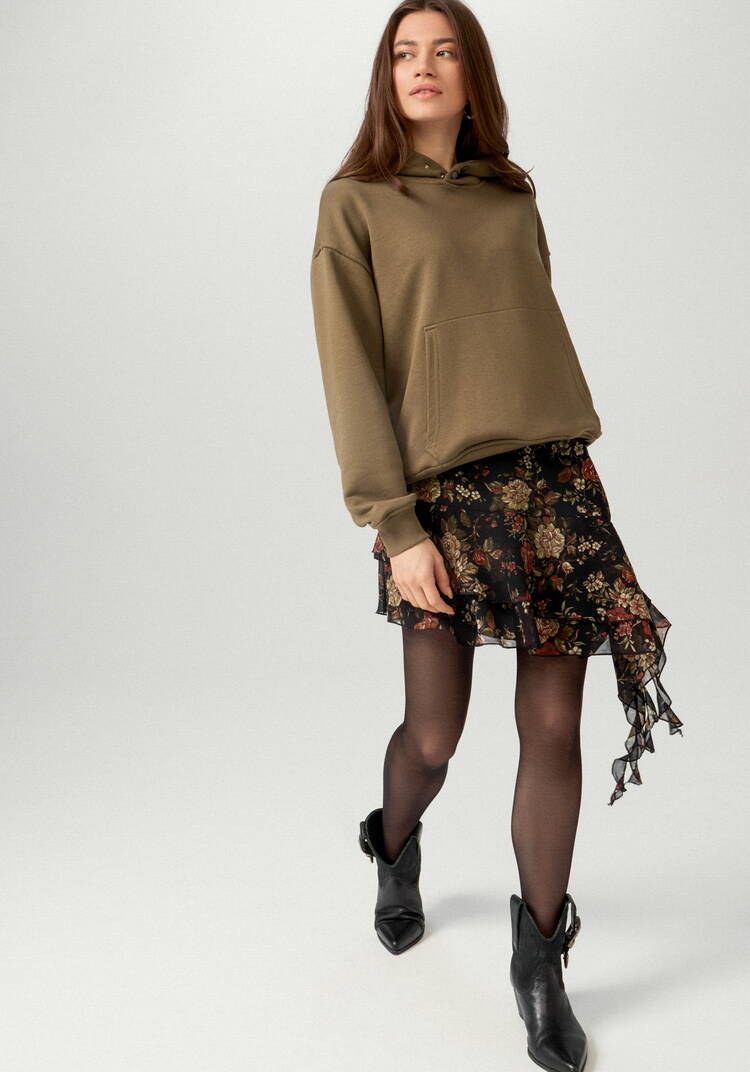 Худи свободного кроя с принтом на спине шир.  750, рис. 38