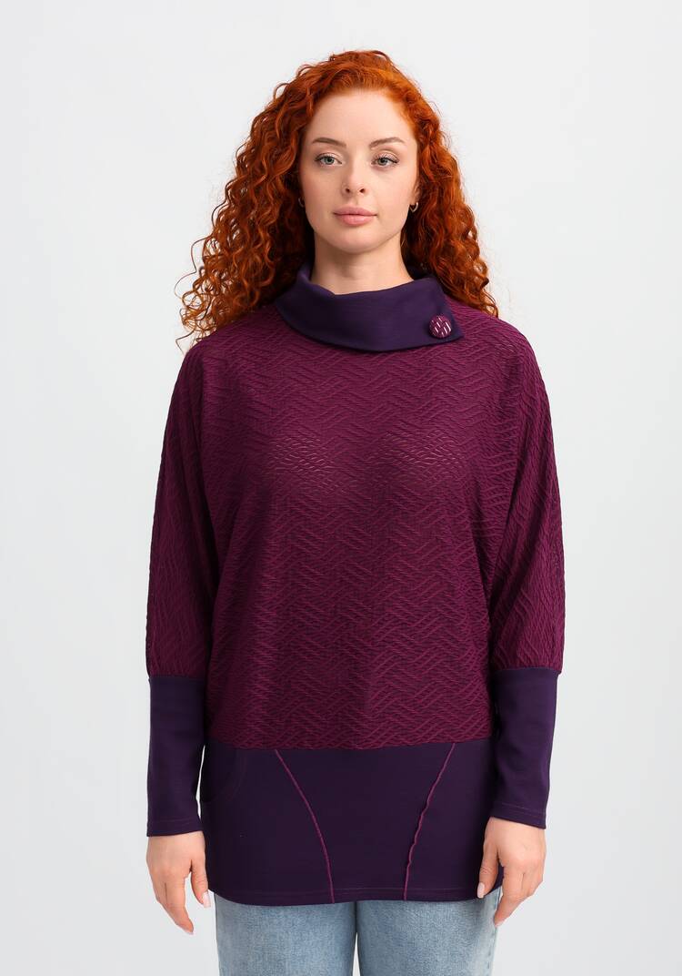 Джемпер свободного кроя с карманами шир.  750, рис. 4