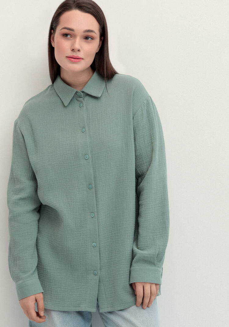 Рубашка муслиновая свободного кроя шир.  750, рис. 24