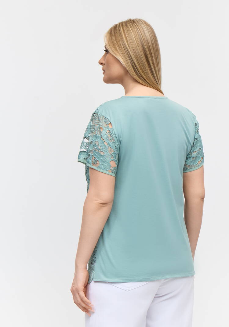 Блуза ажурная свободного кроя шир.  750, рис. 9