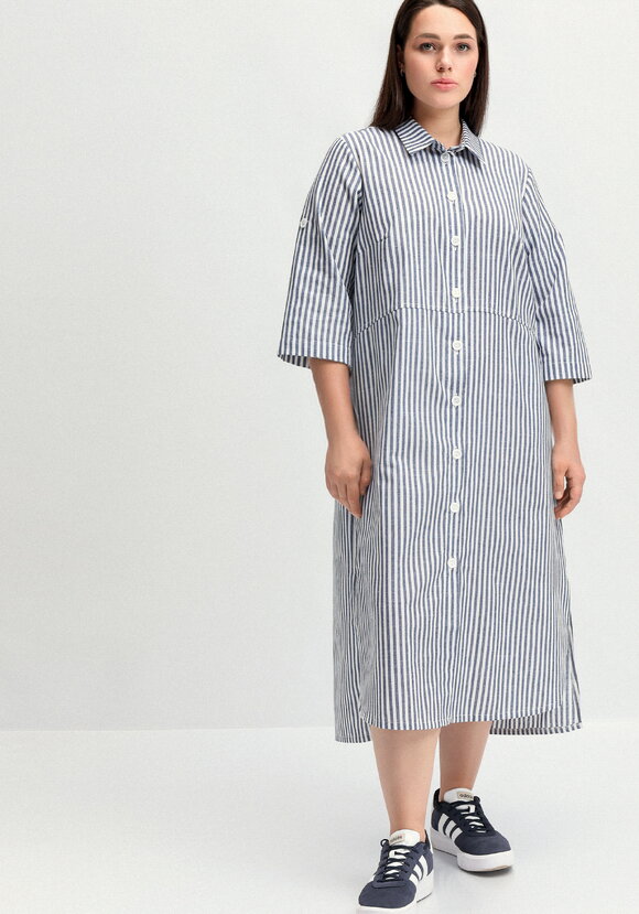 Платье-рубашка в полоску прямого силуэта шир.  580, рис. 12