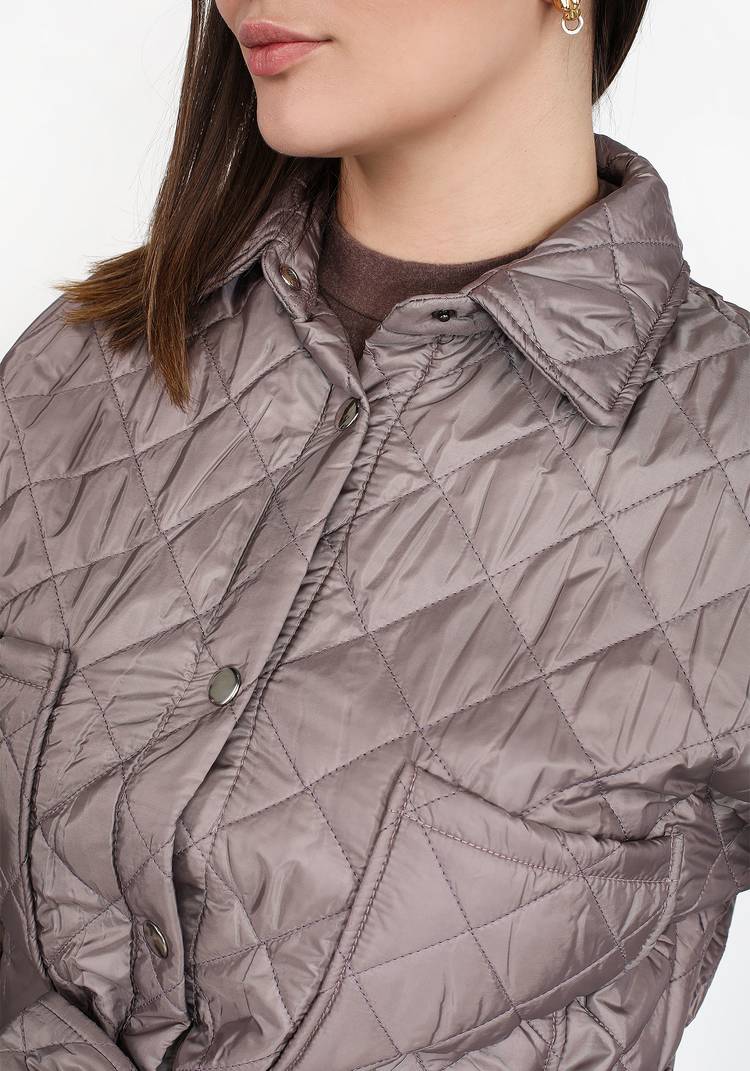 Куртка стеганая с карманами и поясом шир.  750, рис. 4