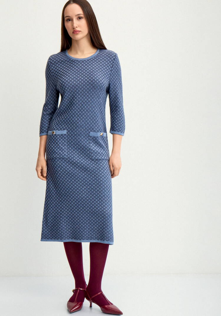 Платье полуприлегающего силуэта с рукавом 3/4 шир.  750, рис. 4