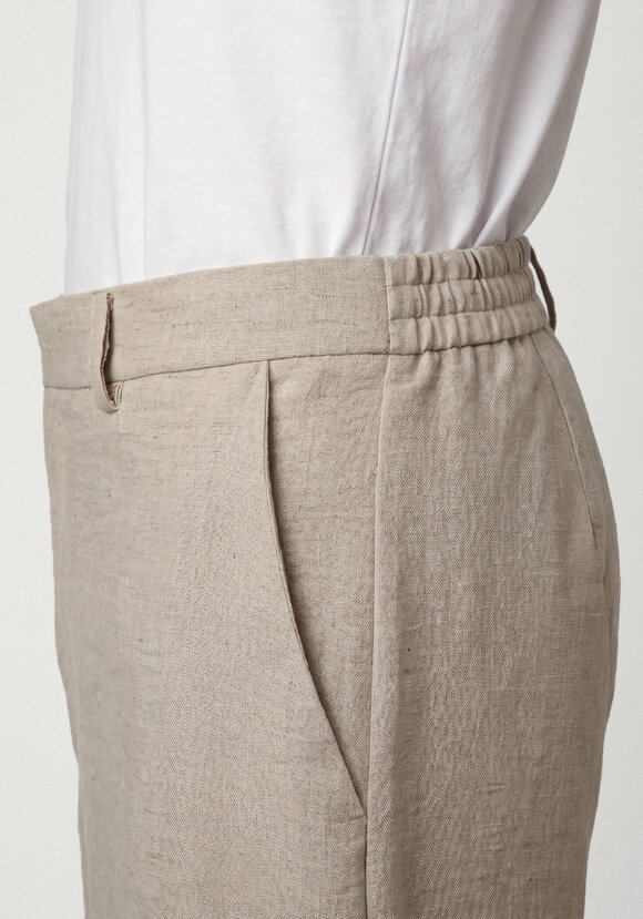 Брюки изо льна с поясом шир.  580, рис. 6