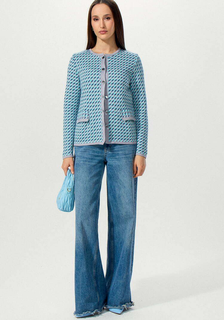 Пиджак с принтом гусиная лапка шир.  750, рис. 12