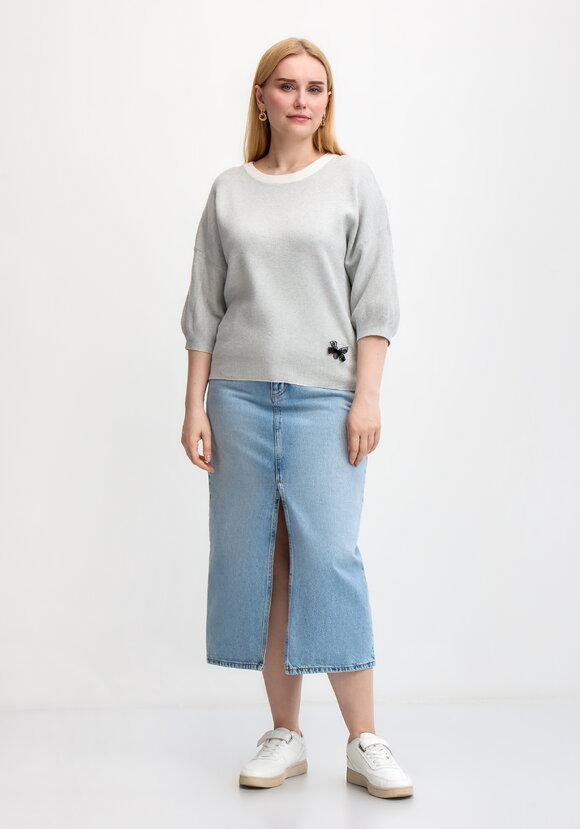 Джемпер с декором и рукавом 3/4 шир.  580, рис. 2