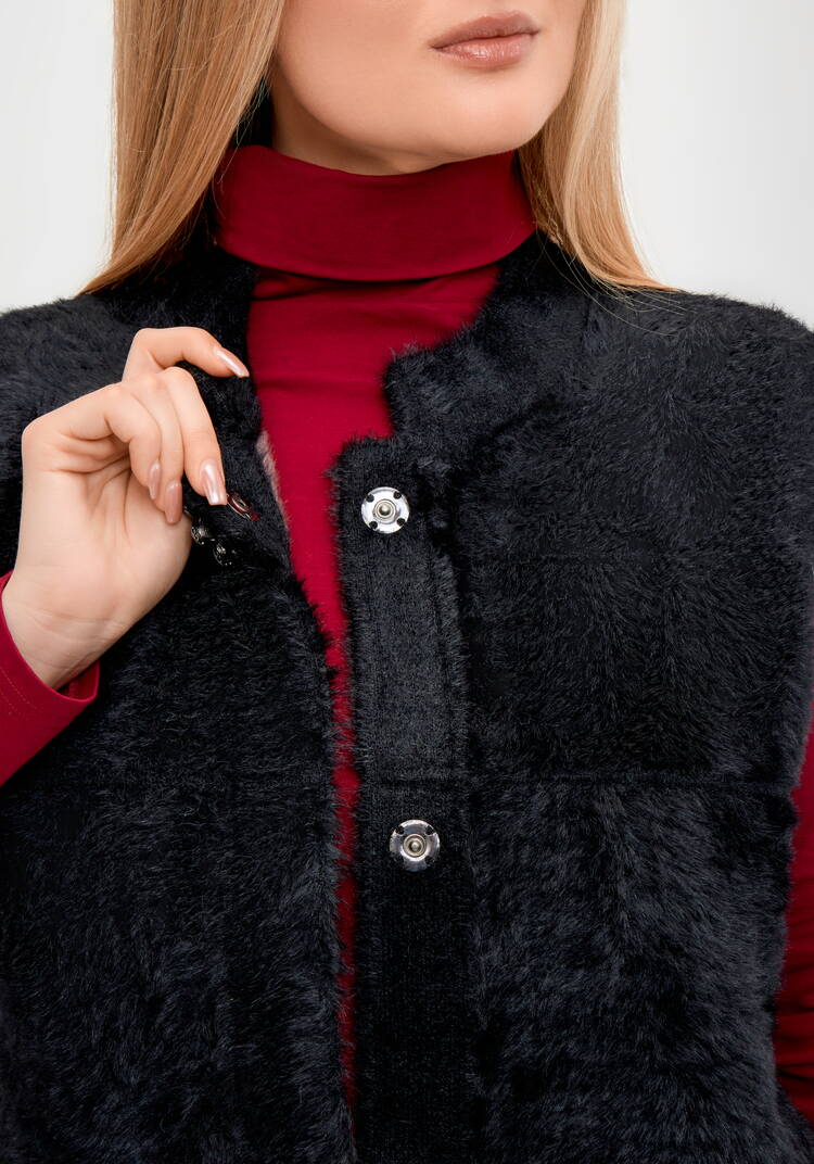 Жилетка из экомеха Розали шир.  750, рис. 14