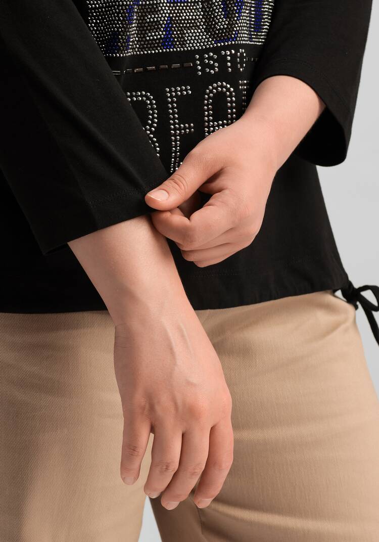 Лонгслив с декором из страз шир.  750, рис. 25