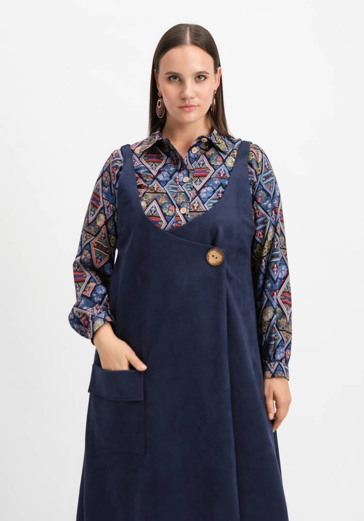 Сарафан оверсайз с накладным карманом шир.  750, рис. 11