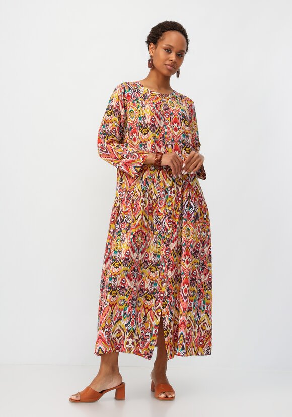 Платье с цветочным принтом свободного кроя шир.  580, рис. 1