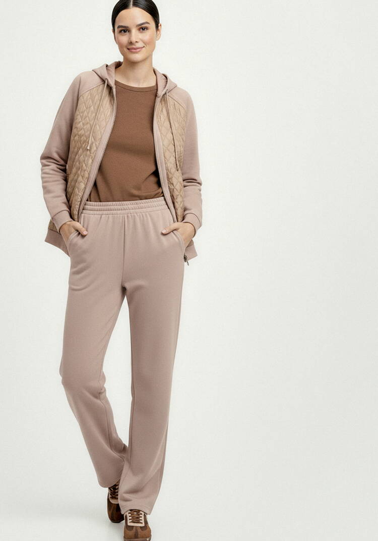 Брюки прямые трикотажные на резинке шир.  750, рис. 33