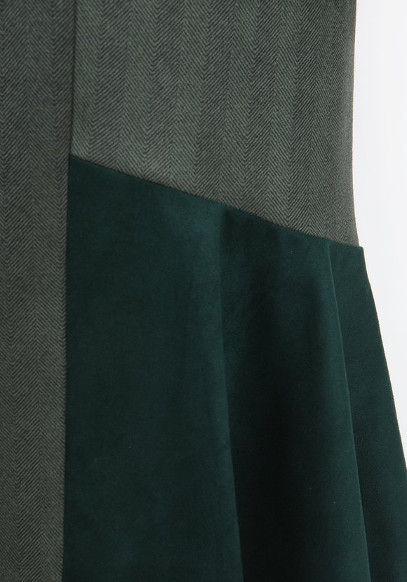 Юбка из эко-замши с воланом шир.  580, рис. 9