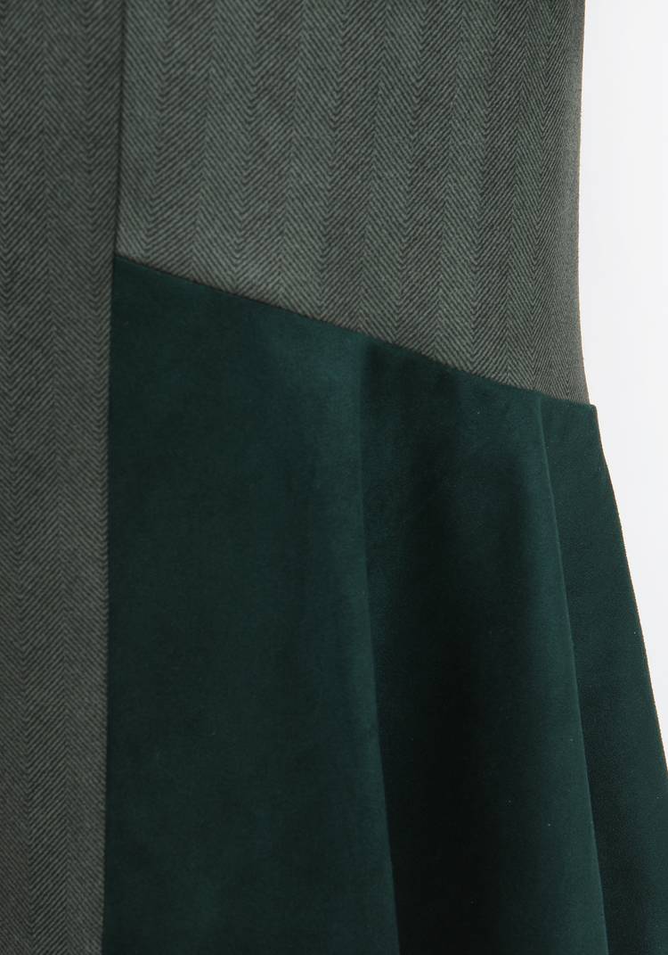 Юбка из эко-замши с воланом шир.  750, рис. 9