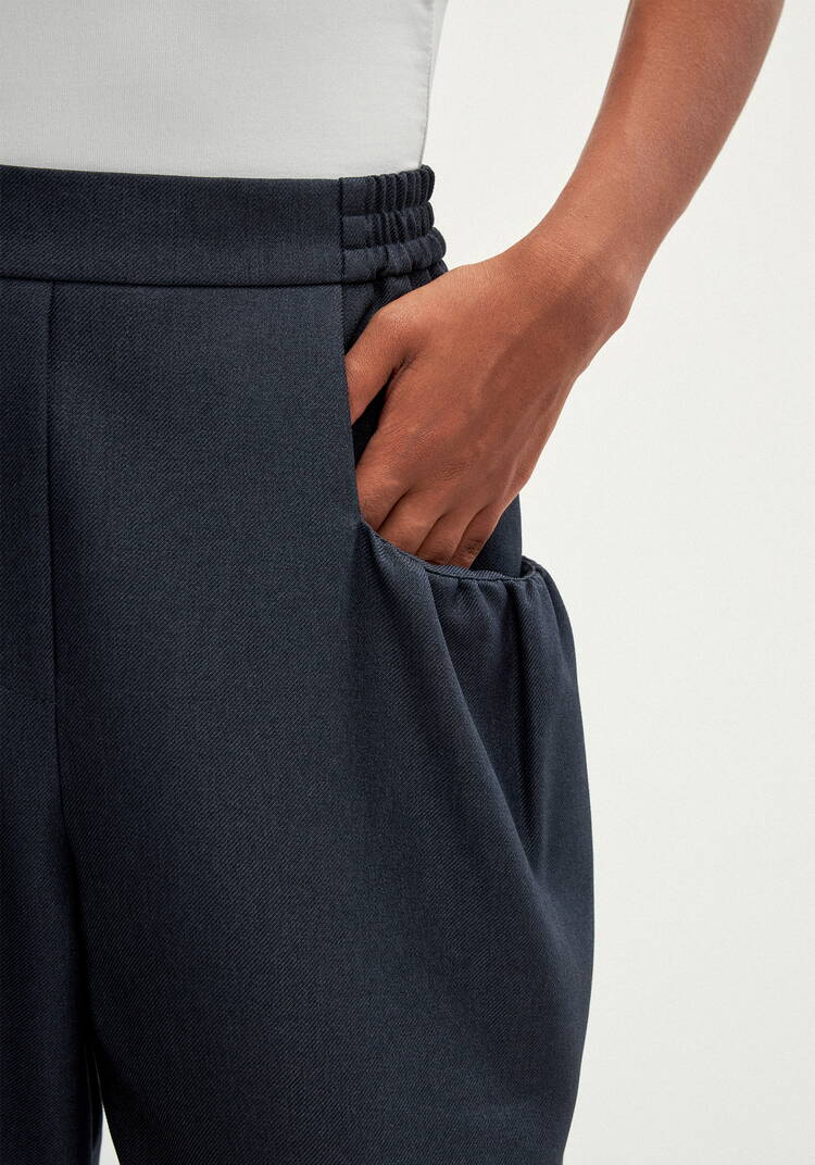 Брюки бананы со складками шир.  750, рис. 5