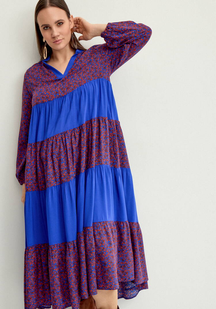 Платье с ярусами и V-образным вырезом шир.  750, рис. 9