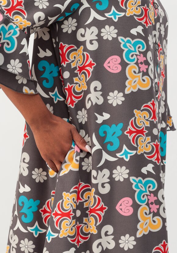 Платье-рубашка с воланом шир.  580, рис. 6