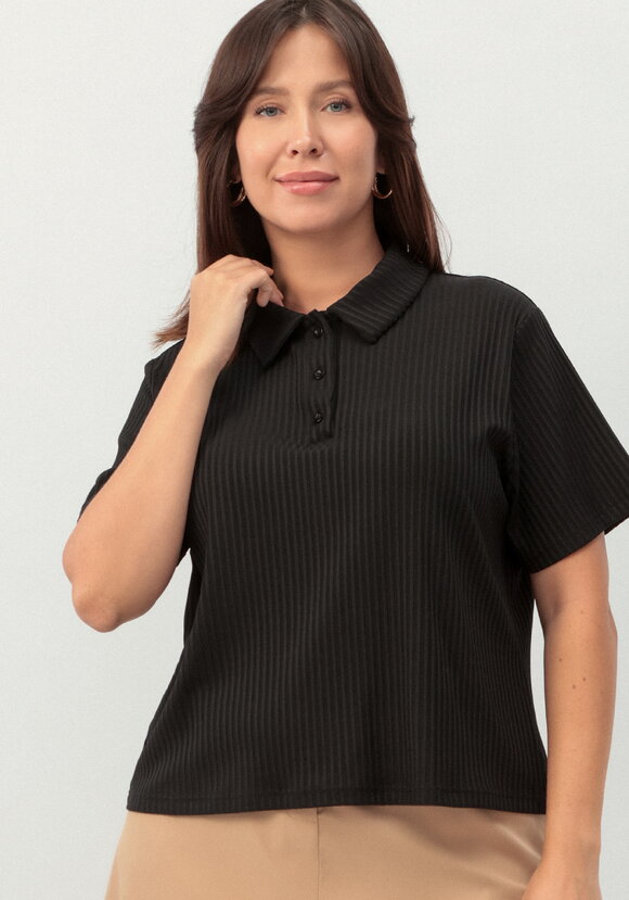 Поло с коротким рукавом из ткани лапша шир.  580, рис. 1