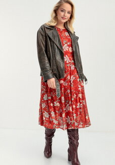 Платье ярусное с цветочным принтом