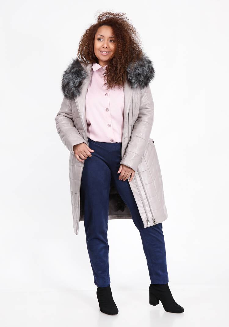 Пальто с мехом чернобурки шир.  750, рис. 6