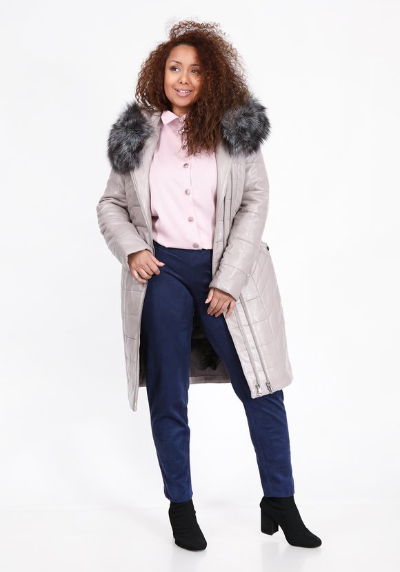 Пальто с мехом чернобурки шир.  580, рис. 6