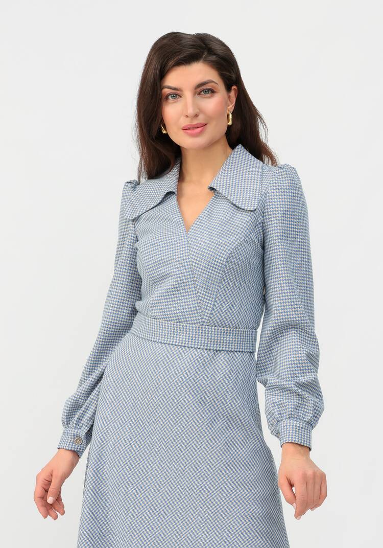 Платье с воротником свободного кроя шир.  750, рис. 16