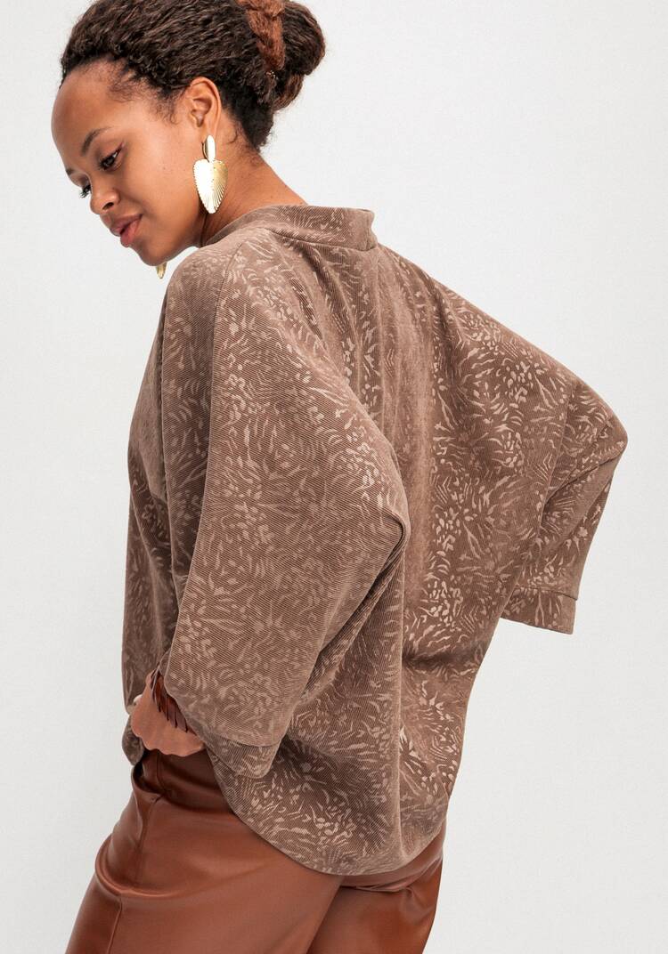 Блуза свободного кроя с рукавом 7/8 шир.  750, рис. 3