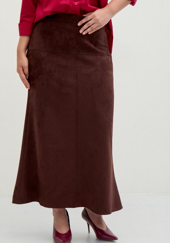 Юбка из экозамши на кокетке шир.  580, рис. 17