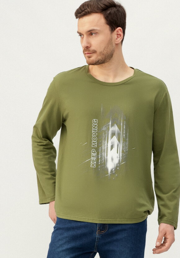 Комплект мужских лонгсливов с принтом шир.  580, рис. 19