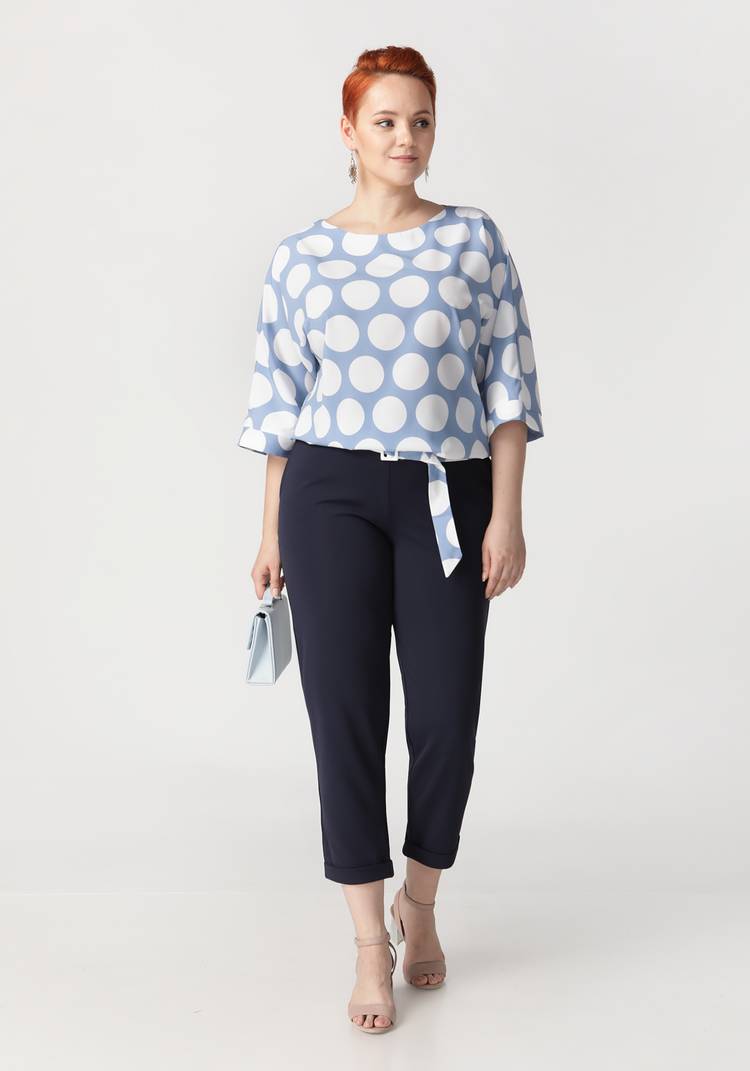 Блуза женская в горох Мадина шир.  750, рис. 7