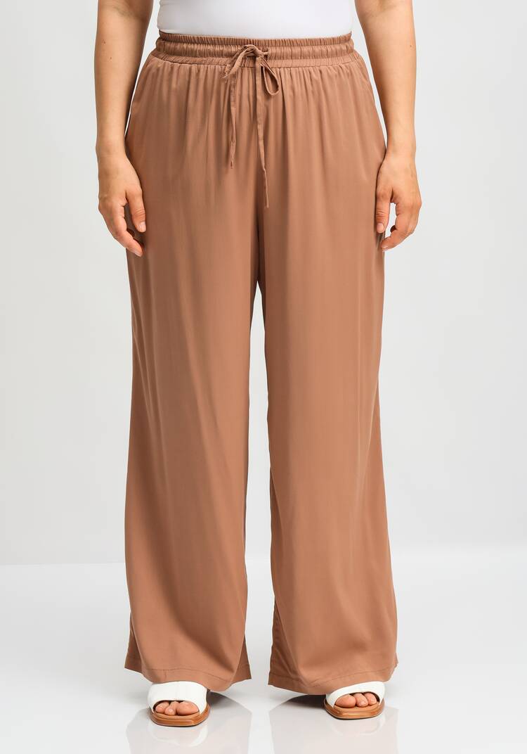 Брюки палаццо с резинкой на поясе шир.  750, рис. 28