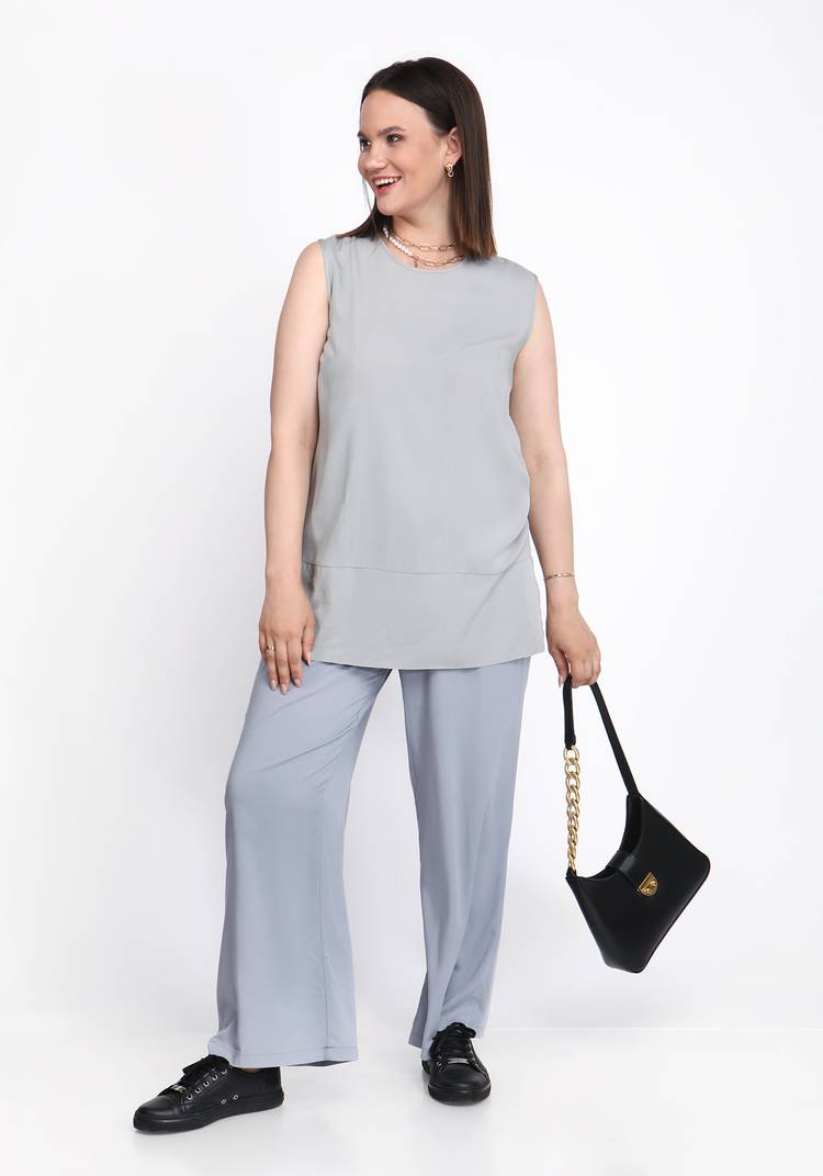 Блуза базовая без рукавов шир.  750, рис. 5