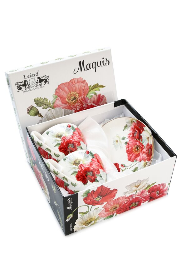 Чайный набор из фарфора Маки, 4 предмета шир.  580, рис. 6