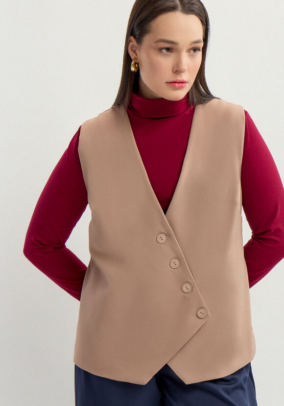 Жилет с асимметричным кроем шир.  580, рис. 2