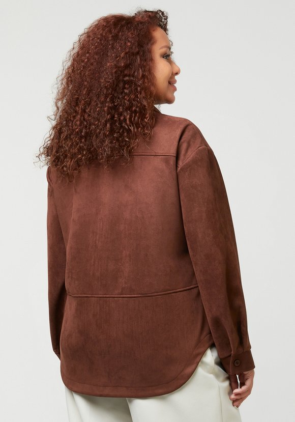 Блуза из экозамши с накладными карманами шир.  580, рис. 2