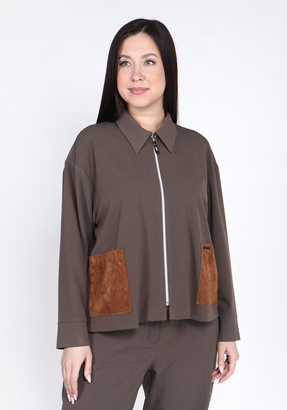 Жакет Мирель на молнии шир.  580, рис. 5