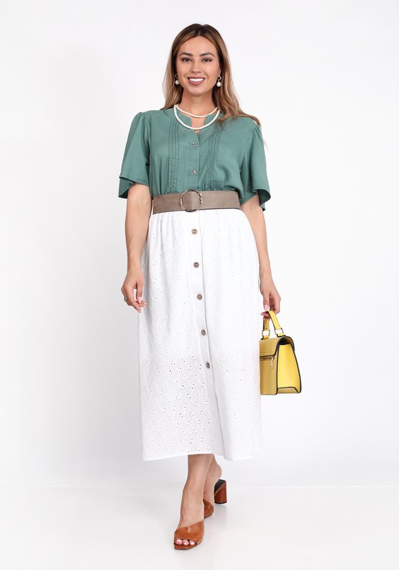 Блуза однотонная легкая шир.  580, рис. 11