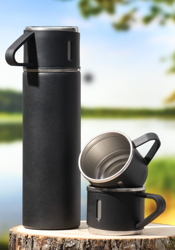 Термос с чашками Пикник шир.  580, рис. 1