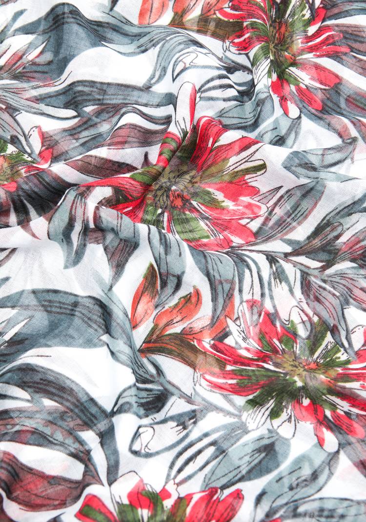 Палантин с флористическим принтом шир.  750, рис. 8