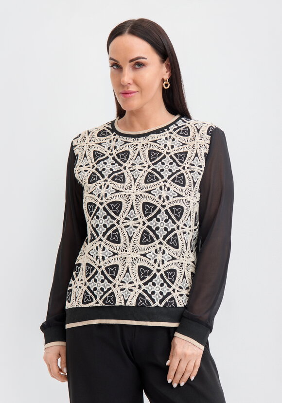 Джемпер с изящным узором шир.  580, рис. 10