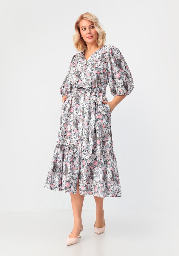 Платье с объемным рукавом свободного кроя шир.  580, рис. 18