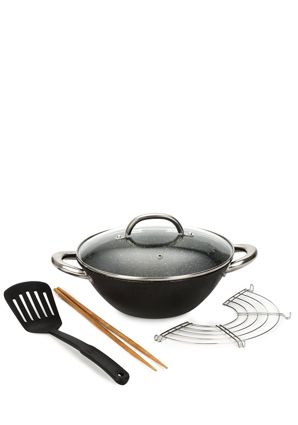 Чугунный казан со стеклянной крышкой шир.  580, рис. 1