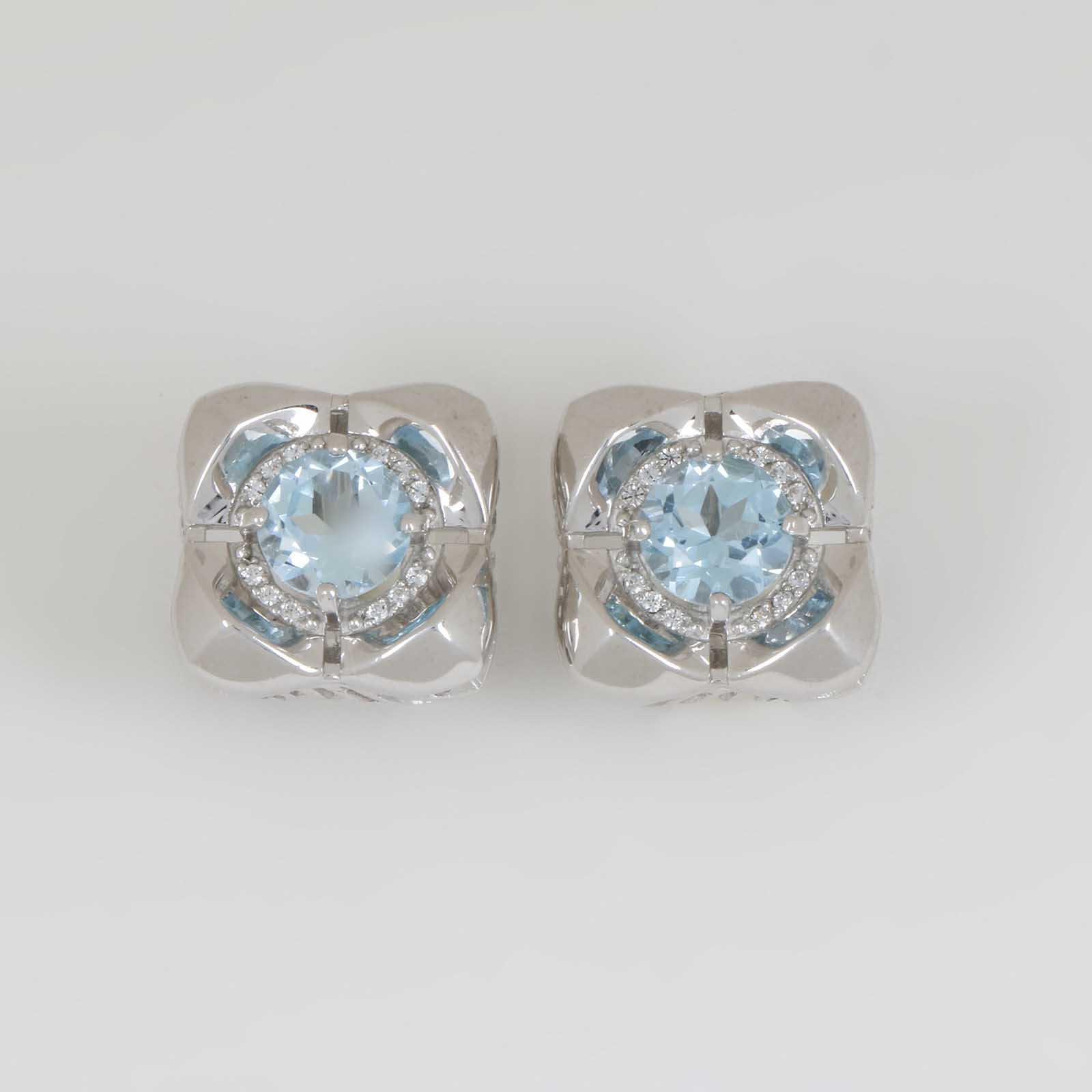 

Серебряные серьги «Элегант», Голубой