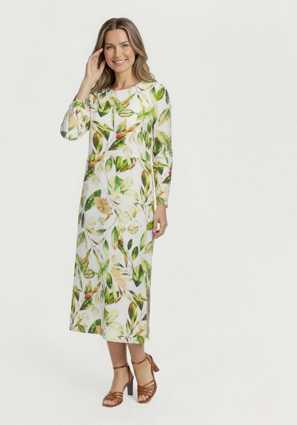 Платье прямого кроя изо льна с принтом шир.  580, рис. 5