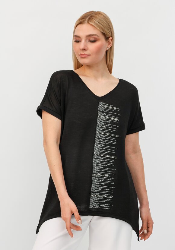 Блуза со стразами Аделина шир.  580, рис. 6