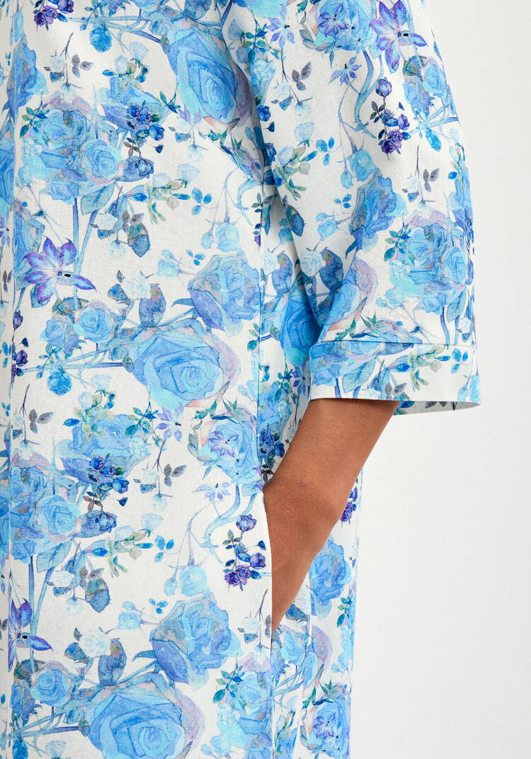 Платье свободного кроя изо льна шир.  750, рис. 6