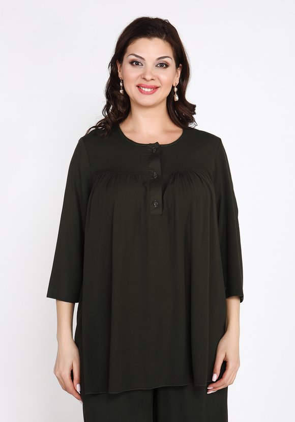 Блуза свободного кроя на пуговичках шир.  580, рис. 1