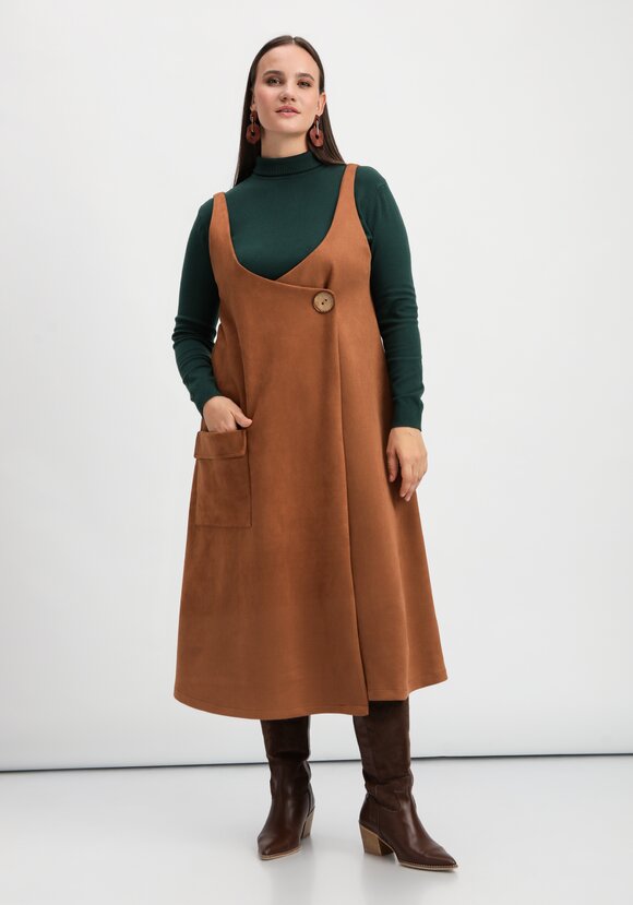 Сарафан оверсайз с накладным карманом шир.  580, рис. 9